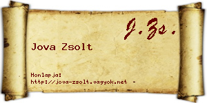 Jova Zsolt névjegykártya
